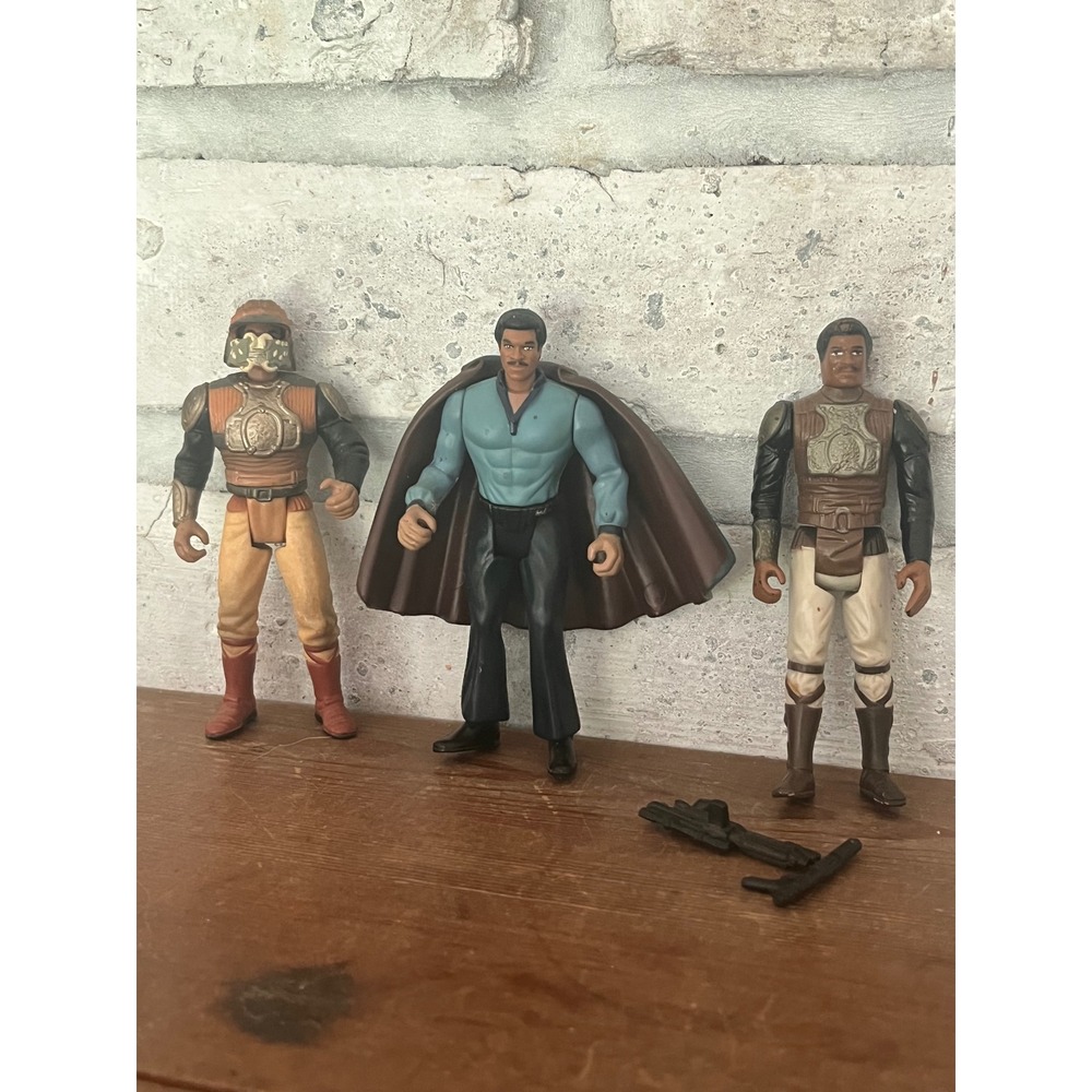 Lot of Three Vintage Lando Calrissian Star Wars Action Figures See Description